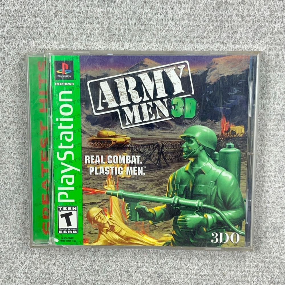 Army Men 3D Sony PlayStation 1 PS1 Complete in Box Greatest Hits CIB Tested